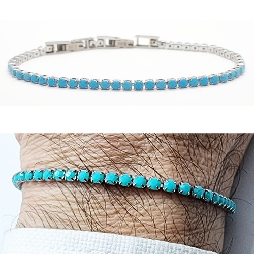 Bracciale tennis uomo in - bracciale,