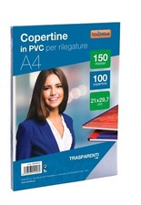 Copertine in PVC Trasparenti per Rilegature 100 Fogli A4 180 Micron NikOffice