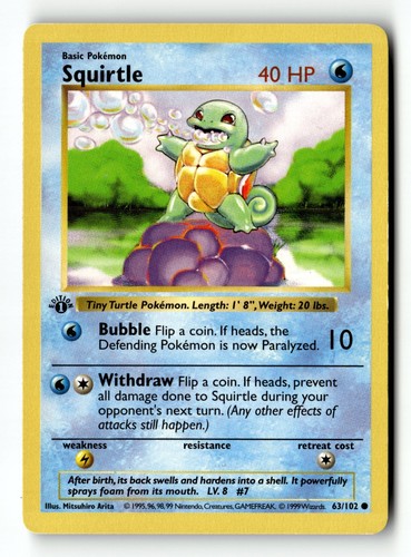 Pokemon card squirtle - card,