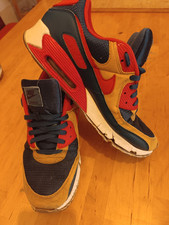 nike air max 90 uomo - Custom verdi rosse e gialle - Molto Usurate EUR 46