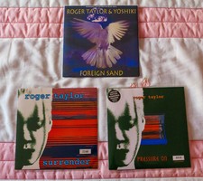 Roger Taylor (QUEEN) 3 vinyl singles 7" PICTURE DISC and COLOURED as new
