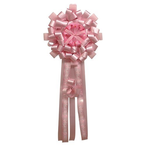Fiocco nascita rosa coccarda - fiocco,