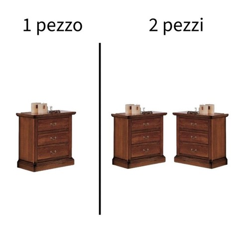 Comodino legno noce scuro - comodino, in