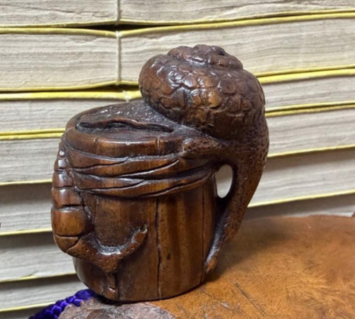 Lumaca netsuke legno di - netsuke,