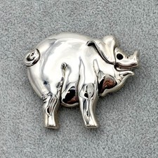 Ciondolo spilla vintage maiale