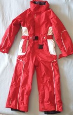 Tuta wedze da sci colore bianco e rosso per bambino 8 anni altezza 122-133 cm