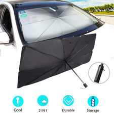 PARASOLE NEW PER AUTO PARABREZZA ANTERIORE PIEGHEVOLE 130X77 OMBRELLO PORTATILE