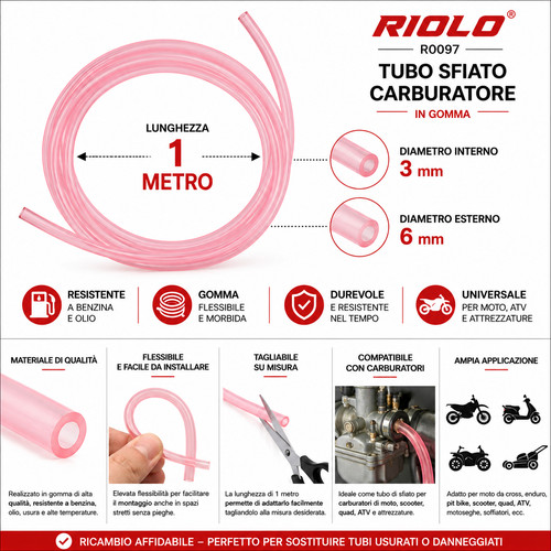 Tubo sfiato carburatore - , in