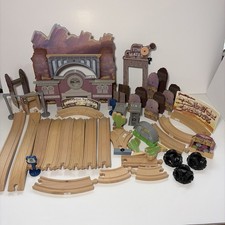 Set binari treno in legno
