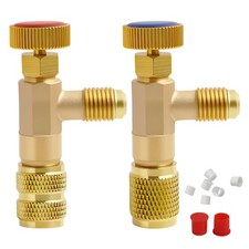 2 Pezzi Adattatore Refrigerante Aria Condizionata R410A R22, Valvola (A5G)