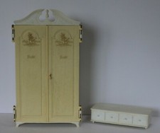 Armadio guardaroba Barbie Suzy Goose 1963 vintage e cassapanca speranza abbinata