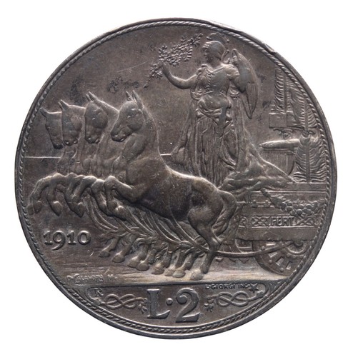 Regno italia 2 lire - d'italia,