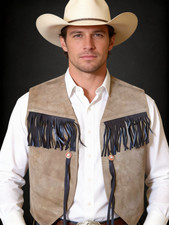 Gilet country con frange