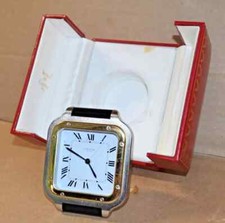 *** Sveglia Cartier Santos oro/nero/acciaio inox completa di scatola ***