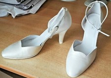 LUMOR scarpe da sposa matrimonio in raso perlato avorio taglia 37 e mezzo