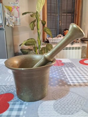 Mortaio pestello ottone - mortaio,
