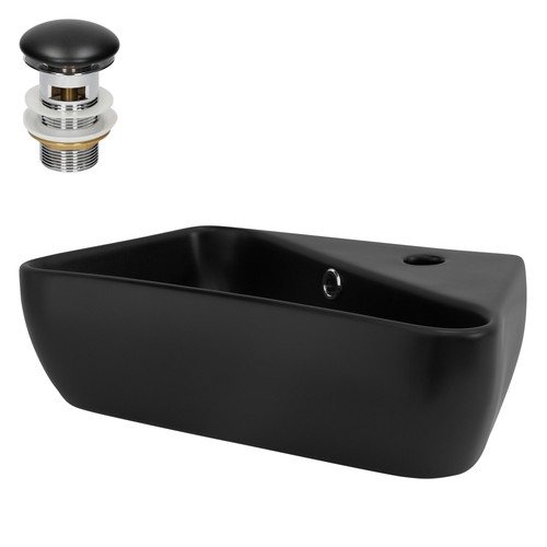Lavabo appoggio nero in - appoggio,