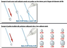 PERLINE FORO CALIBRATO ART 519 STONFO  VARIE MISURETRAVI MONTAGGIO FINALI PESCA