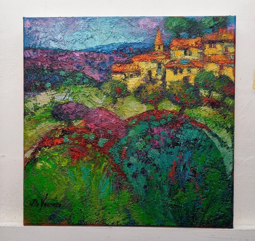 Quadro paesaggio olio - olio, tela