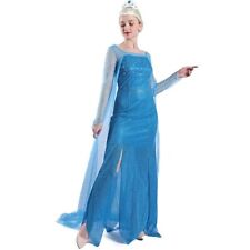 Costume Elsa Frozen vestito carnevale completo adulti abito principessa donna