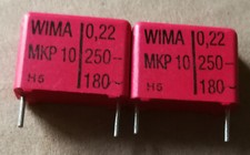 Condensatore WIMA MKP10 0,22uF 250Vdc