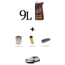 HOFFCAR Kit tagliando 4 FILTRI e 9L OLIO per Audi A8 (4E) 3.0 V6 TDI 171kw dal 2