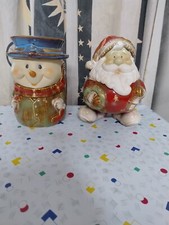 2 Biscottiere Babbo Natale E Pupazzo Di Neve