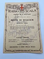 5 Autografi TEATRO ALLA SCALA-Messa di Requiem-J.Carreras-Nesterenko-S.Verrett