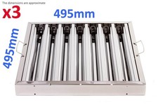 3x Filtro Deflettore Grasso a