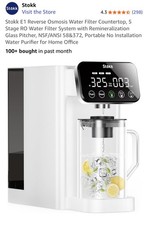 Stokk E1 Filtro Acqua Osmosi Inversa da Banco, Sistema Filtro Acqua RO 5 Stadi