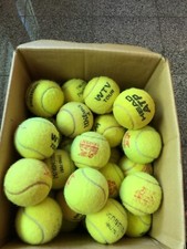 70 PALLINE DA TENNIS USATE nel mix di marca Head, Wilson, Dunlop used tennis balls