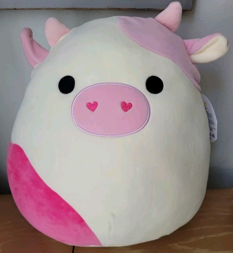 Peluche mucca cuori - , rosa