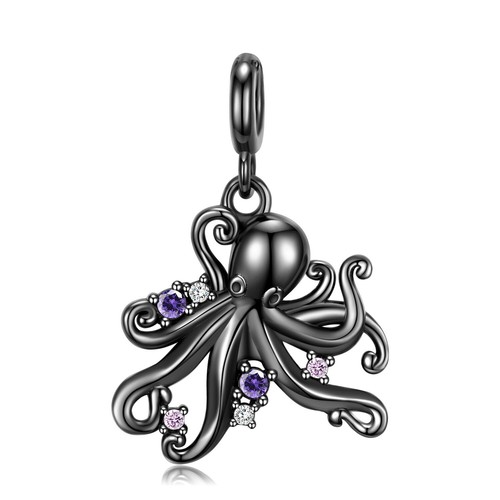 Collana polpo nero - , ciondolo