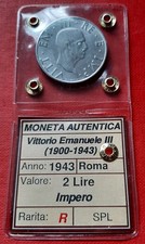 ITALY 2 Lire 1943 EMPIRE KM#