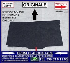 TAPPETO TAPPETINO BAGAGLIAIO POSTERIORE ORIGINALE FIAT PANDA 3 mod 312 DAL 2012