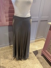 GONNA LUNGA ZARA GRIGIO RASO LINEA A L UK12-14