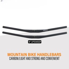 - Manubrio in fibra di carbonio 9 gradi nero opaco diametro 680/700/720/740 mm 31,8 mm