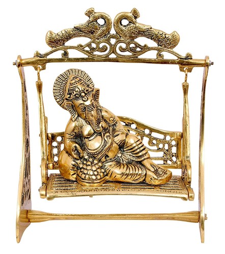Metallo ganesh jhula idolo - metallo,