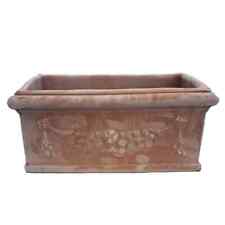 Cassetta terracotta balcone rettangolare fiori piante aromatiche fioriera