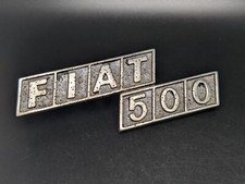 FIAT 500 LOGO METALLO SIGLA EMBLEMA FREGIO STEMMA SCRITTA TARGHETTA BADGE TARGA