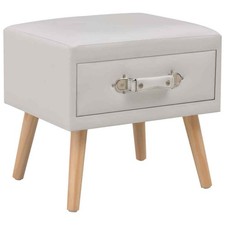 vidaXL Comodino Bianco