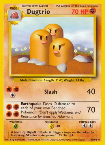 Dugtrio 102 pokemon - -, 19/102