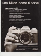 advertising Pubblicità REFLEX NIKKORMAT EL1976 MACCHINA FOTOGRAFICA-OLD CAMERA