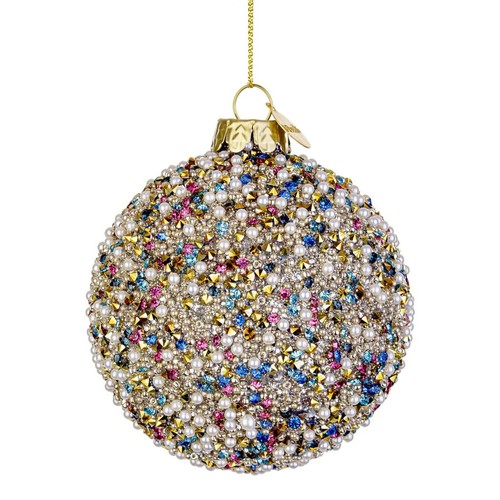Pallina con perline multicolor - pallina,