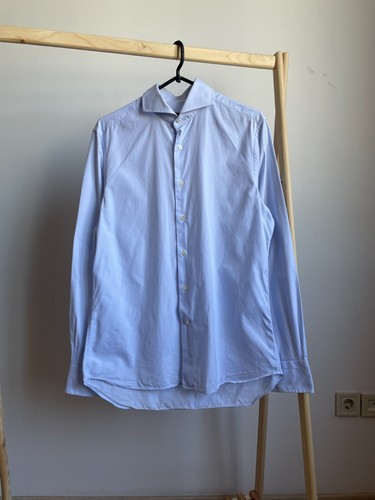 Camicia elegante blu slim - , fit