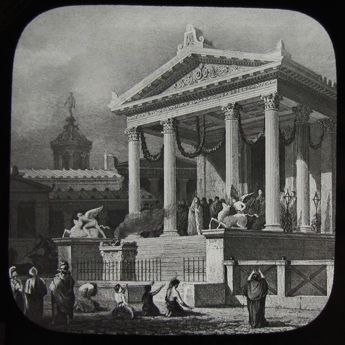 Glass magic lantern slide - glass,