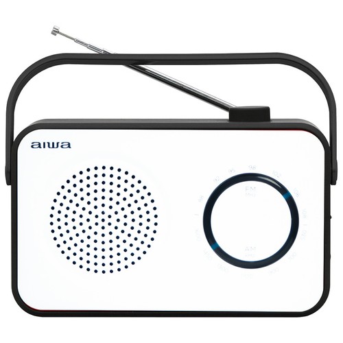 Aiwa 190bw white radio - r-190bw, am