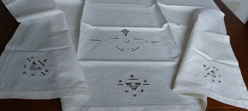 Antico lenzuolo ricamato - antico,