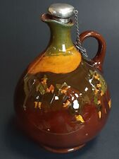 RARA BOTTIGLIA - BROCCA WHISKY PORCELLANA ARGENTO ROYAL DOULTON GOLF SEC.XX