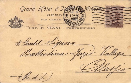 1925 cartolina pubblicitaria - cartolina,